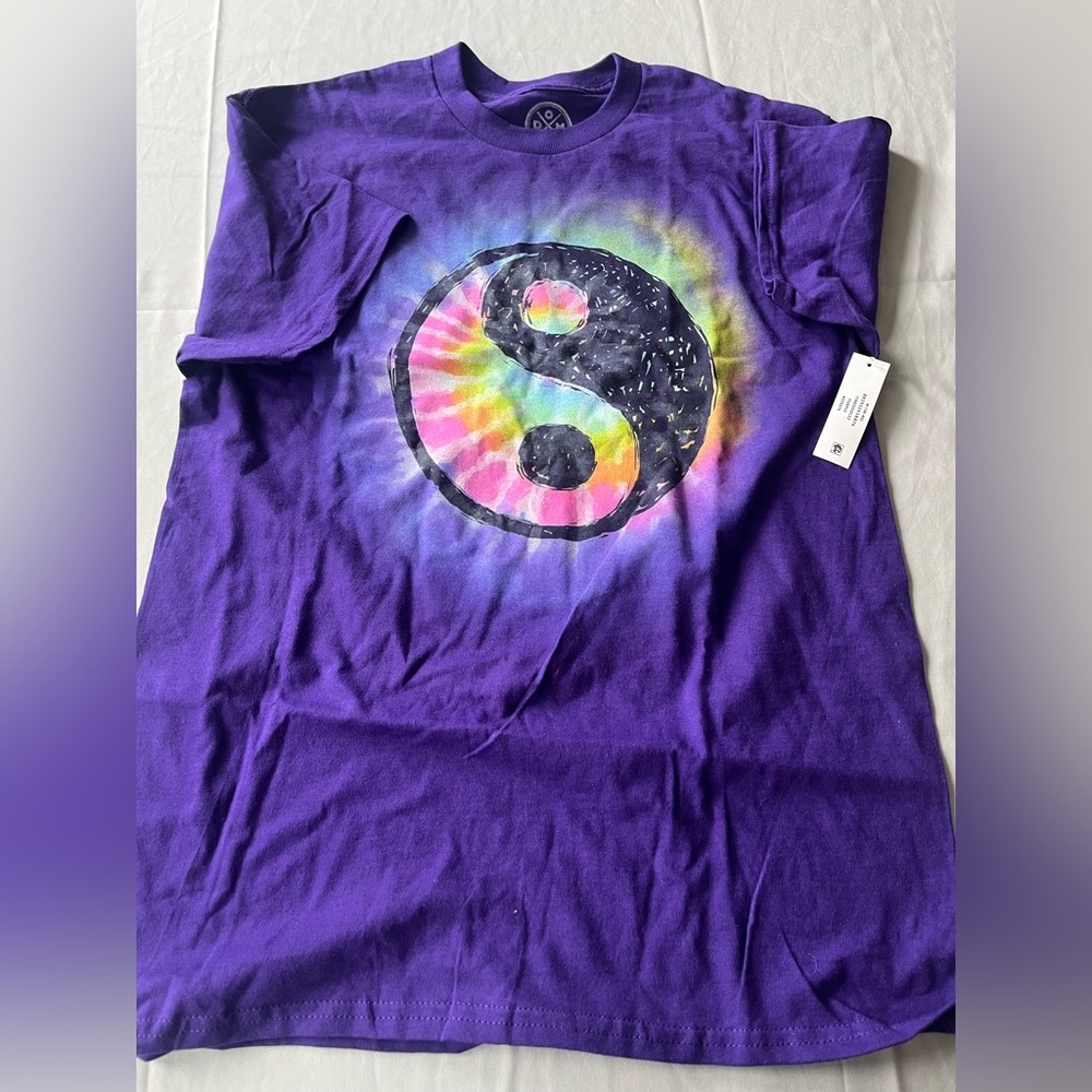 Purple Tie-Dye Yin-Yang Tee